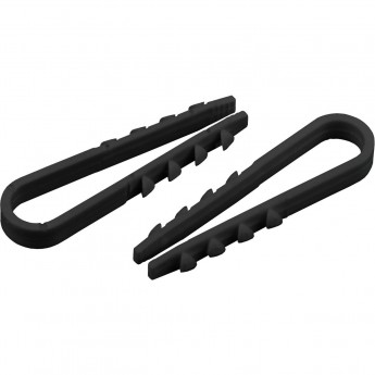 Дюбель-хомут ЭРА для круглого кабеля 5-10мм черный 100шт