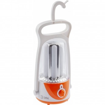 Фонарь кемпинговый светодиодный ЭРА KA55S аккумуляторный с диммером и складным крючком яркий светильник бело-оранжевый