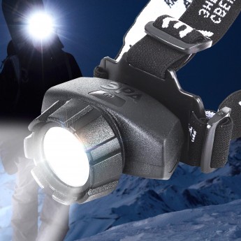 Фонарь налобный светодиодный ЭРА GB-603 на батарейках яркий мощный 4 режима черный Фонарь налобный светодиодный ЭРА GB-603 на батарейках яркий мощный 4 режима черный