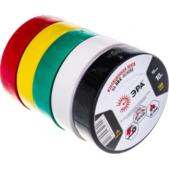ПВХ-изолента ЭРА 15мм*10м 5цветов ПВХ-изолента ЭРА 15мм*10м 5цветов