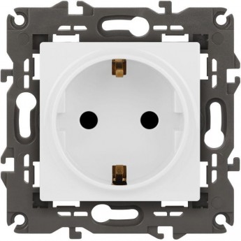 Розетка ЭРА ELEGANCE SCHUKO 14-2102-01 16А IP20 16AX 250В 2P+E защитный шторки белый Розетка ЭРА ELEGANCE SCHUKO 14-2102-01 16А IP20 16AX 250В 2P+E защитный шторки белый