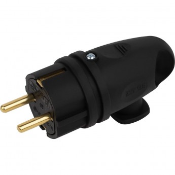 Вилка ЭРА Б0055416 VX11-B-IP44 16А IP44 с кольцом угловая с заземлением каучук черный Вилка ЭРА Б0055416 VX11-B-IP44 16А IP44 с кольцом угловая с заземлением каучук черный